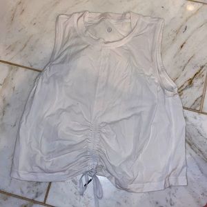 Lulu lemon white tie exercise top